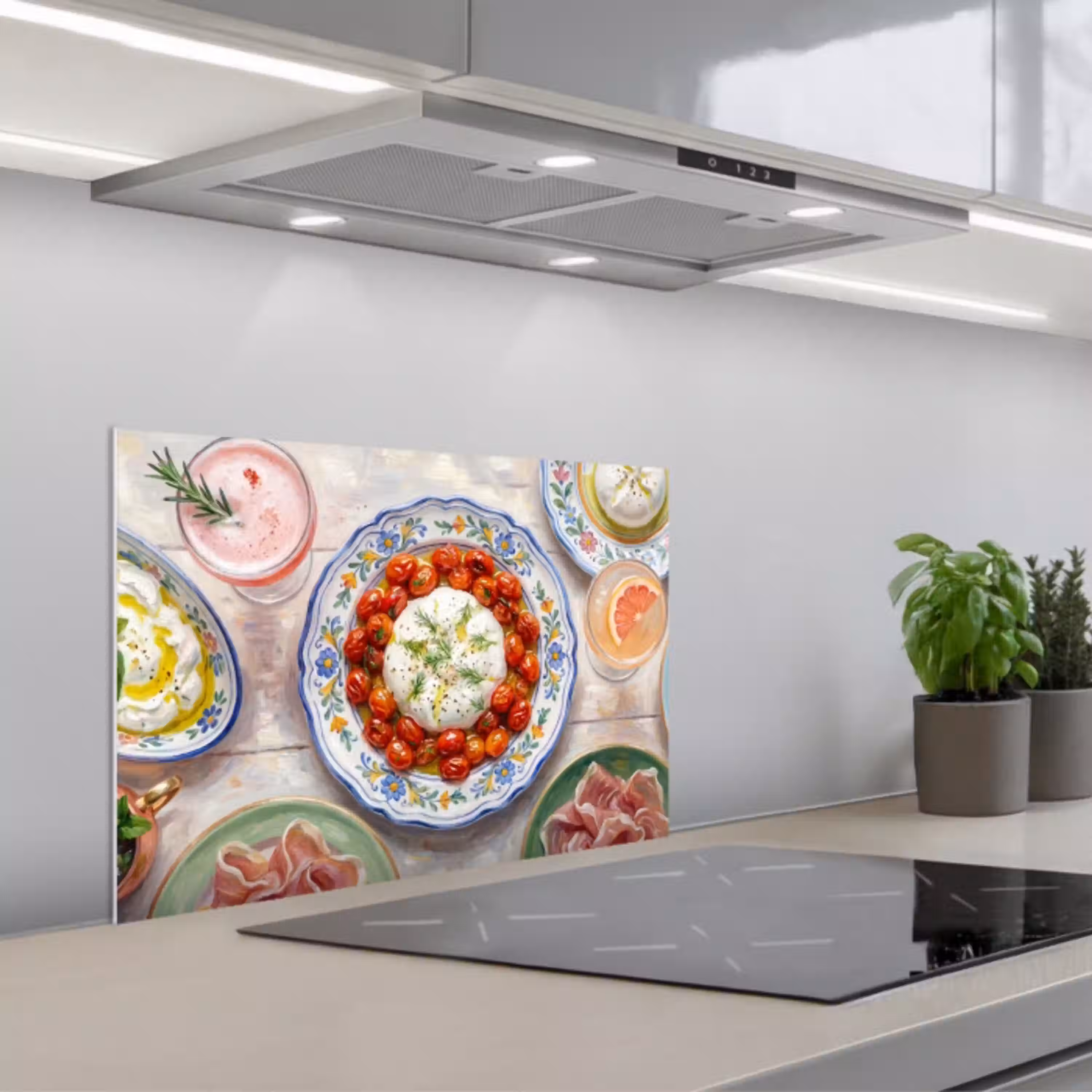 Eten - Tafel - Divers - Modern keuken achterwand spatscherm klein -3d_schuin