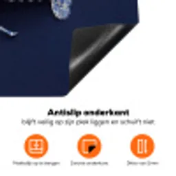 Kreeft - Porselein - Delfts - Blauw Inductie beschermer vinyl 3mm klein -zzzzzzz-td-onderkant