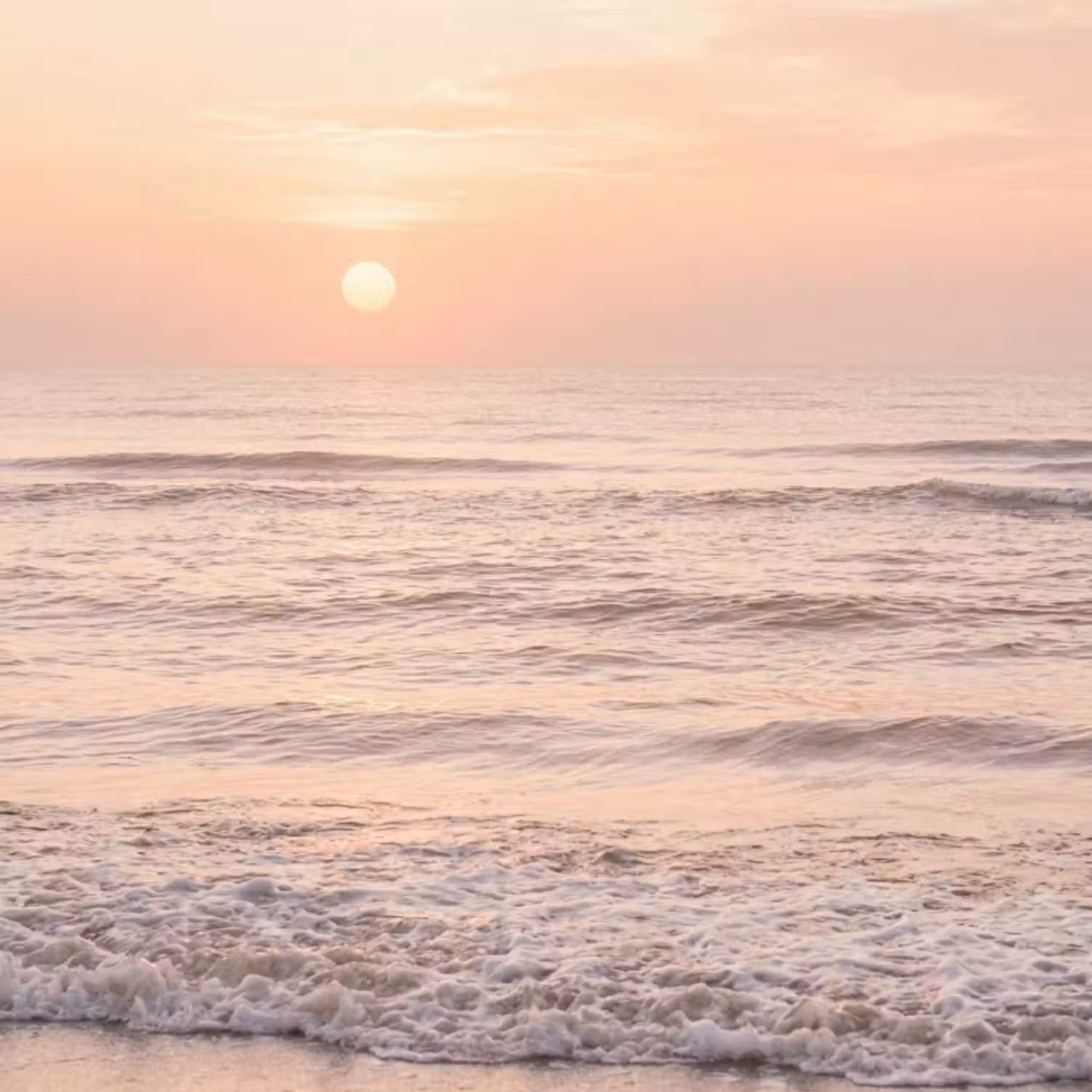 Behang - Zon - Strand - Roze