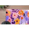 Bloemen - Kleurrijk - Bladeren muismat rubber klein -closeup