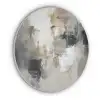 Kleurenpalet - Penseelstreken - Beige - Nevelig Akoestische PET Vilt - Rond klein -3d