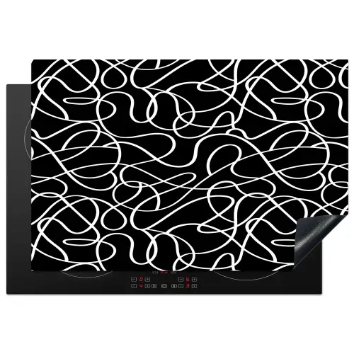 Lijnen - Kronkelend - Vloeiend Inductie beschermer vinyl 3mm klein 276 -3d