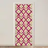 Retro - Floraal - Paars deurposter klein 289 -3d_beige