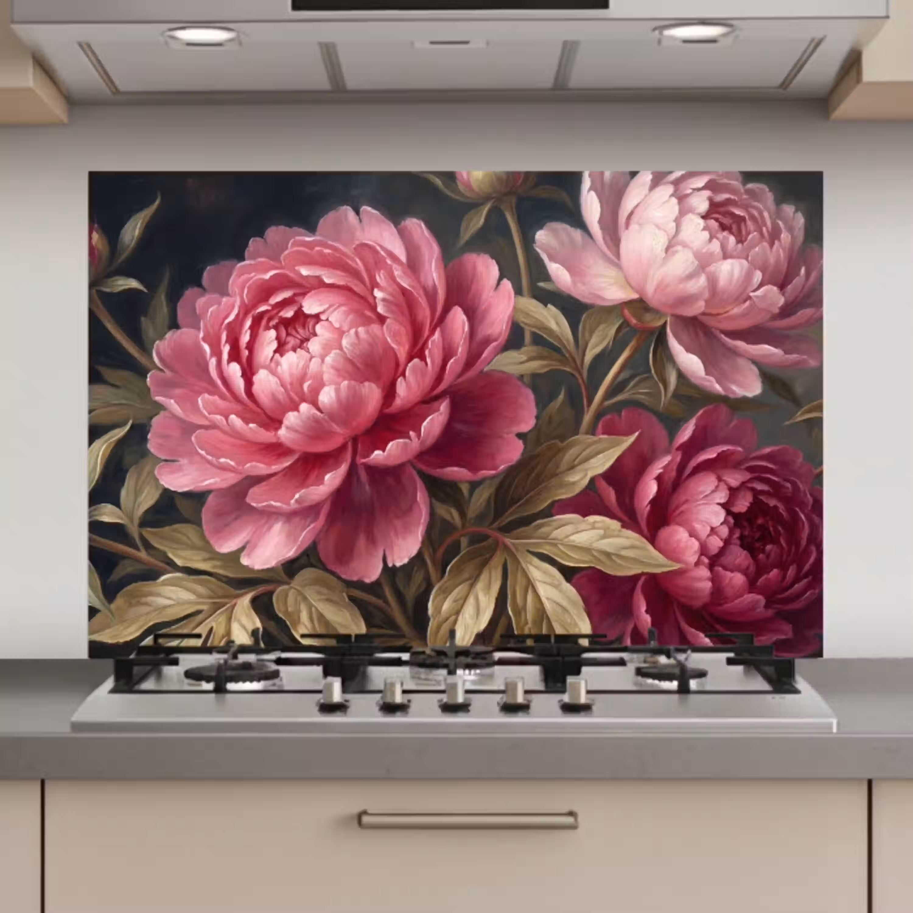 Bloemen - Roze - Klassiek - Natuur keuken achterwand spatscherm klein -3d_website