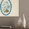 Lijst - Bloemen - Lichtblauw - Illustratie PET vilt klein -sfeer6_closeup