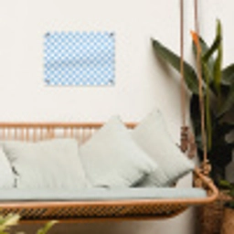 Schaakbord - Klassiek - Blauw tuinposter los doek klein 239 -sfeer7