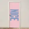 Nice - Paars - Roze deurposter klein -3d_beige