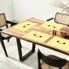 Kuiken - Vrolijk - Geel - Minimalistisch Placemat vinyl groot -zzsfeer4_Kitchenyeah-website