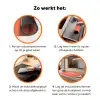 Watermeloen - Lijnen - Koraalrood Inductie beschermer vinyl 3mm klein -zzzzzzz-td-werking