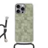 Vlakken - Rustiek - Groen Hoesje iPhone 16 Pro Max met koord klein 804 -3d