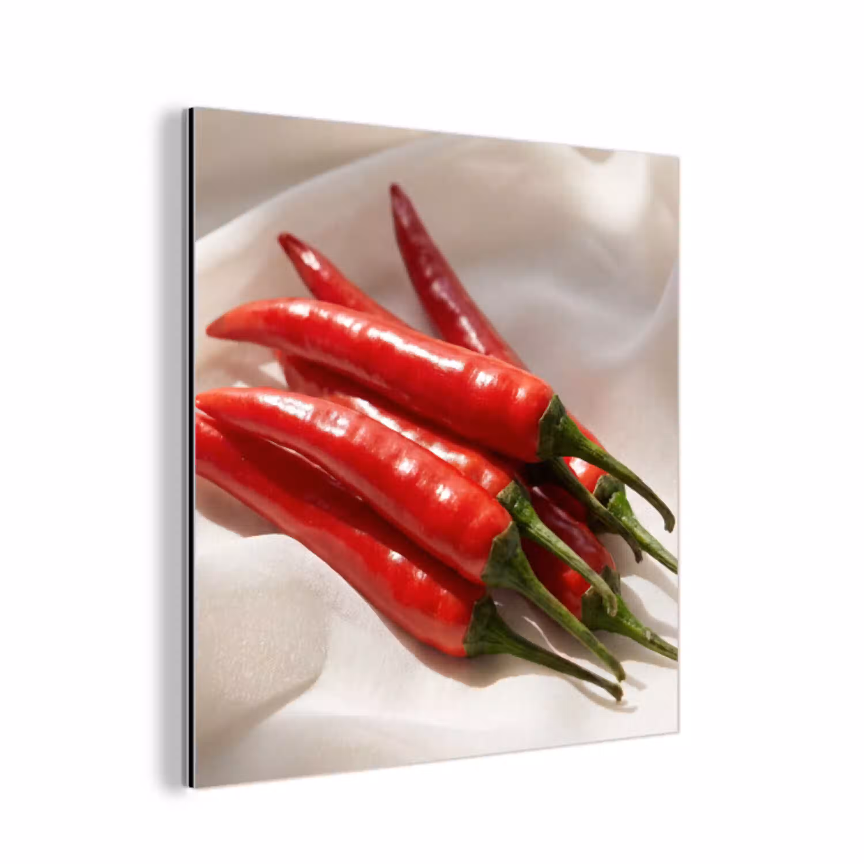 Peper - Rood - Eten aluminium wit klein -3d
