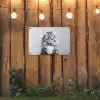 Kat - Bril - Mok - Pluizig tuinposter los doek klein -sfeer1