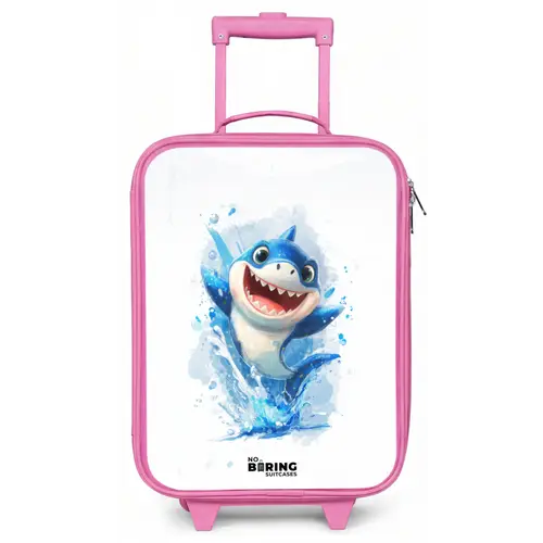 Haai - Tanden - Water Kinderkoffer - Roze klein -zz3dotto