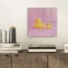 Eendjes - Vrolijk - Roze plexiglas 5mm klein -sfeer1