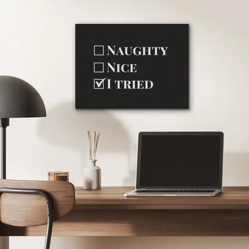 Kerst - Zwart - Wit - Quote - Grappig PET vilt klein -sfeer5