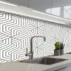 Lijn - Design - Geometrie - Patroon keuken achterwand 2 middel 871 -3d_schuin