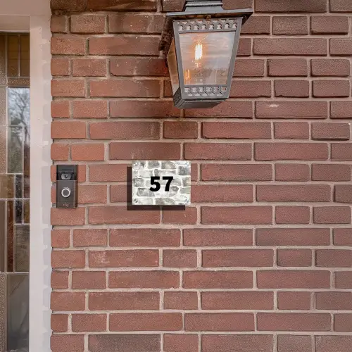 Natuurstenen - Traditioneel Naambord Rechthoek middel -sfeer7-rechthoek-S