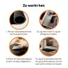 Bestek - Zwart - Wit Inductie beschermer vinyl 3mm klein -zzzzzzz-td-werking