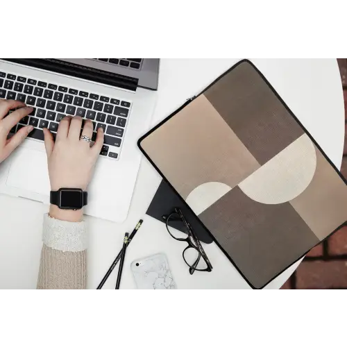 Raster - Halve cirkels - Contrast laptophoes neopreen klein -bureau