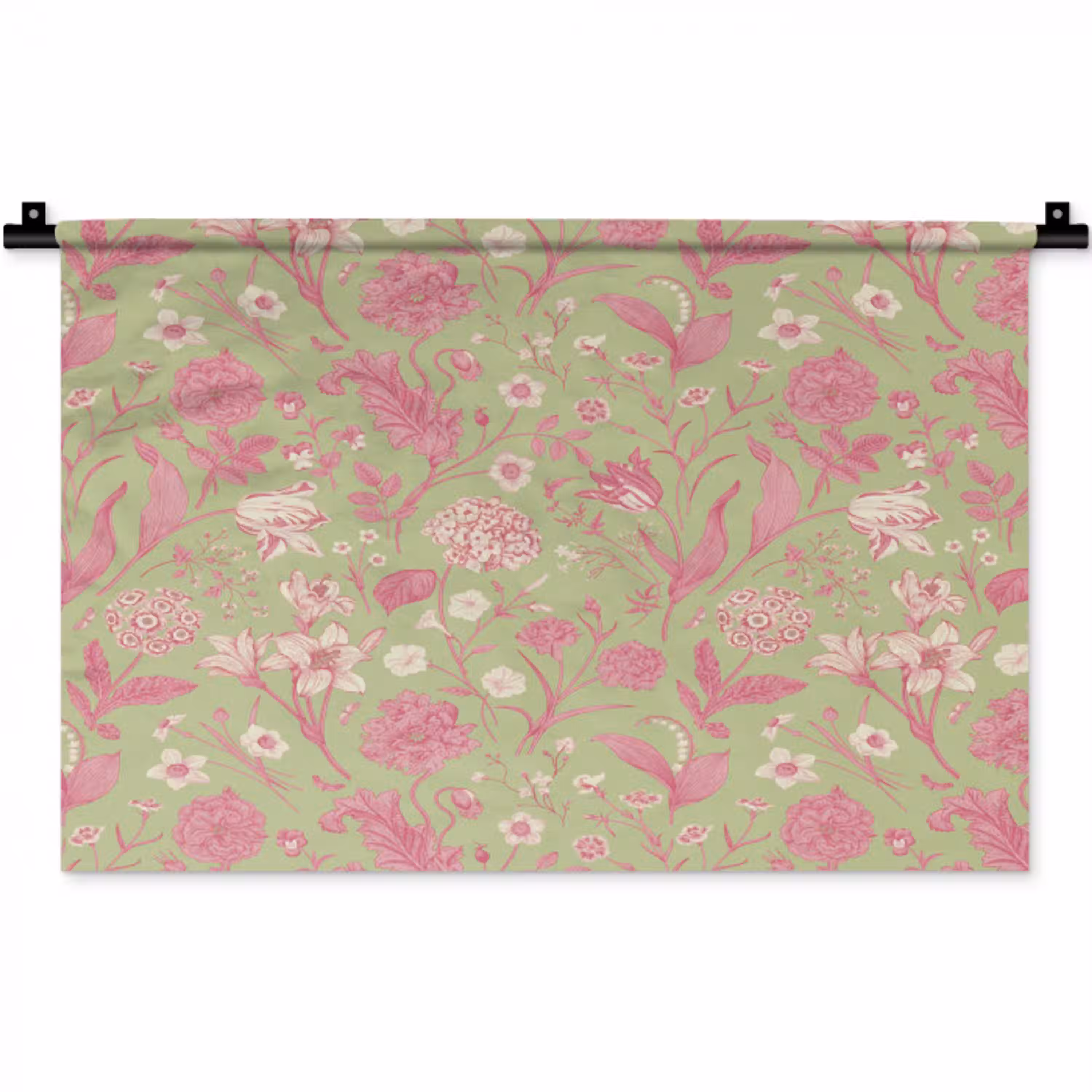 Classic - Pink - Mint Wandkleed katoen klein 269 -zz3d