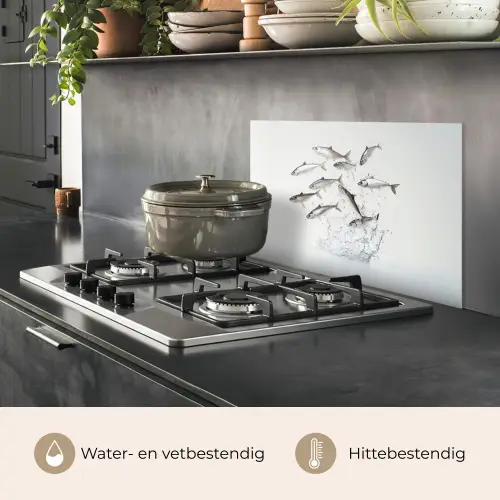 Vissen - Water - Wit keuken achterwand spatscherm klein -usp_NL