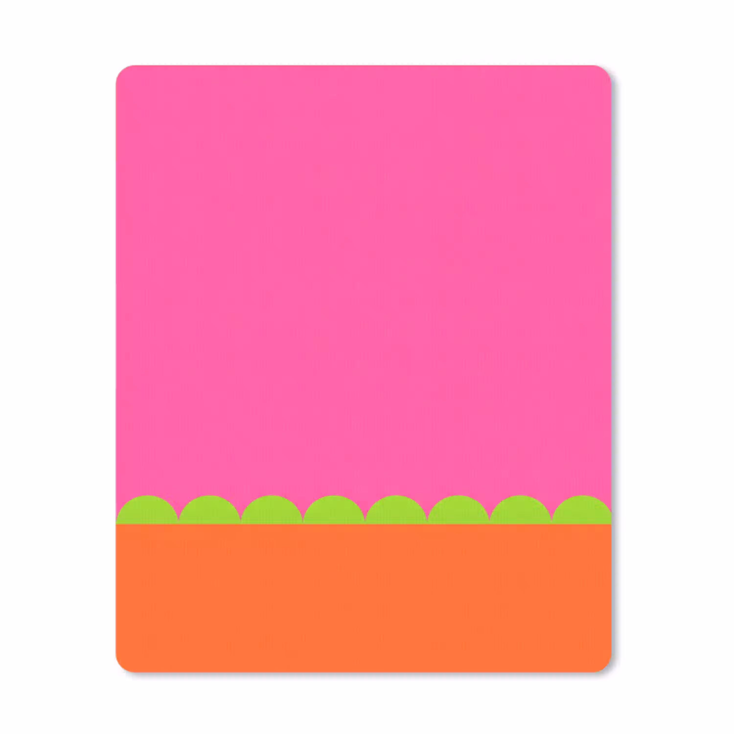 Abstract - Geometrisch - Kleurblokken - Roze - Oranje muismat rubber klein -3d