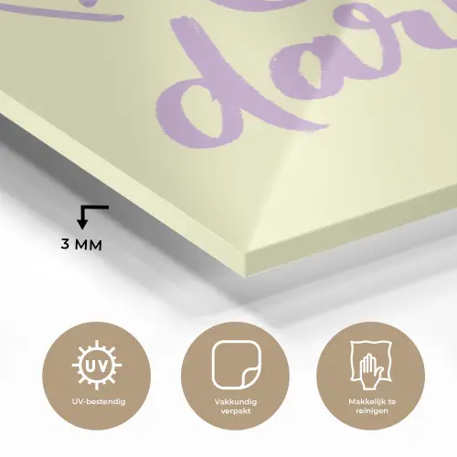 Oh darling - Geel - Hart plexiglas 5mm klein -sfeer2