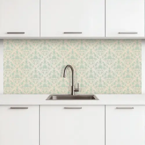 Damast - Vintage - Pastel - Design keuken achterwand 2 middel 871 -3d