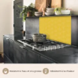 Wit - Geel - Patroon - Geometrisch keuken achterwand 2 middel 865 -usp_FR