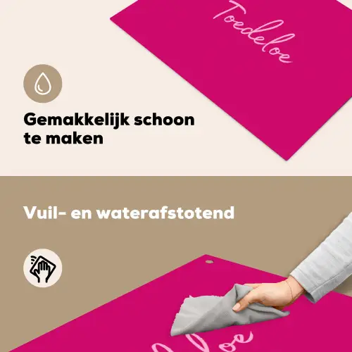 Toedeloe - Roze Inductie beschemer met haakjes klein -ky-schoon-nl