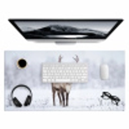 Rendier - Gewei - Toendra - Sneeuw - Wild Muismat XXL klein -3d