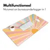 Illustratie - Zon - Pastelkleuren Muismat XXL klein -sfeer4