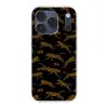Panters - Patroon - Dieren - Zwart - Bruin Telefoonhoesje iPhone 17 Pro klein -3d