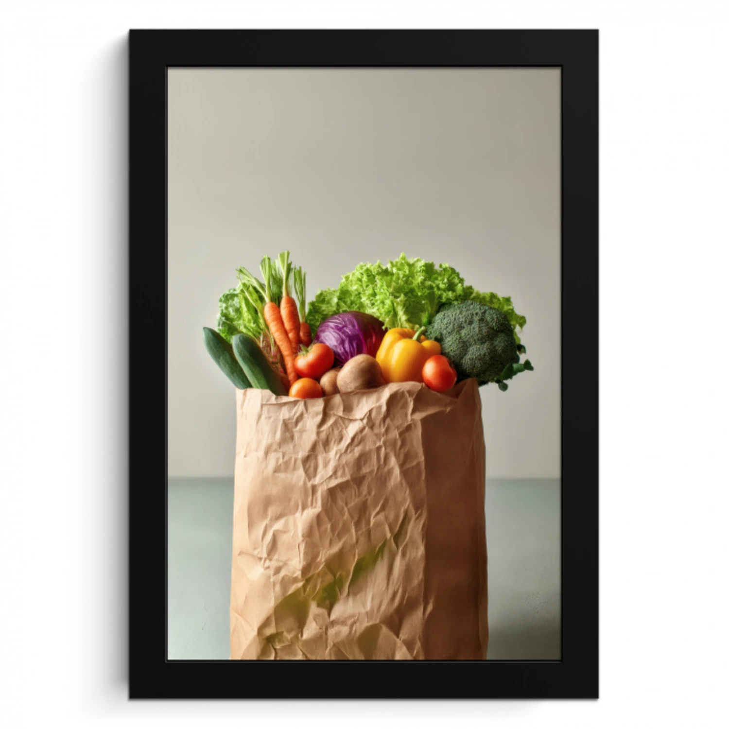 Papieren - Boodschappen - Groente - Kleurrijk KitchenYeah - Keuken - Fotolijst klein -3d