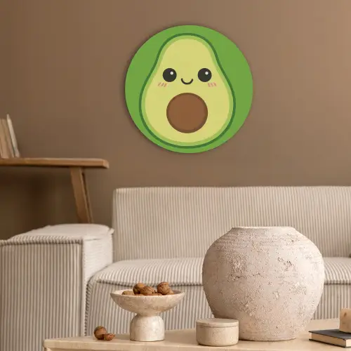 Avocado - Groen - Speels Akoestische PET Vilt - Rond klein -sfeer1