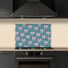 Hartjes - Raster - Patroon - Blauw keuken achterwand spatscherm klein 900 -sfeer1