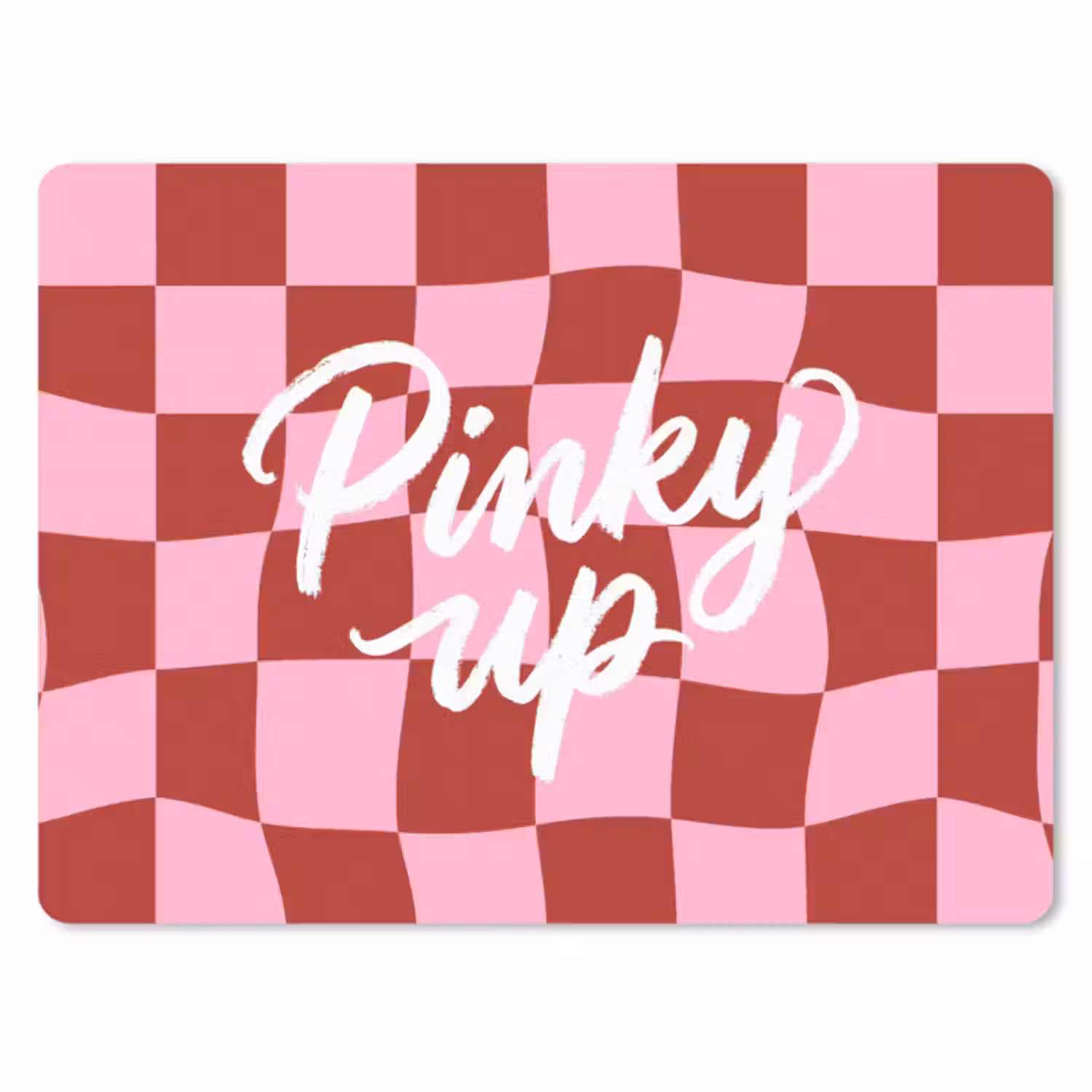 Muismat - Pinky up - Geblokt - Bordeauxrood