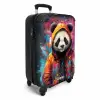 Panda met oranje jas en verfspetters Koffer - NBS - Handbagage middel -productfoto_3d
