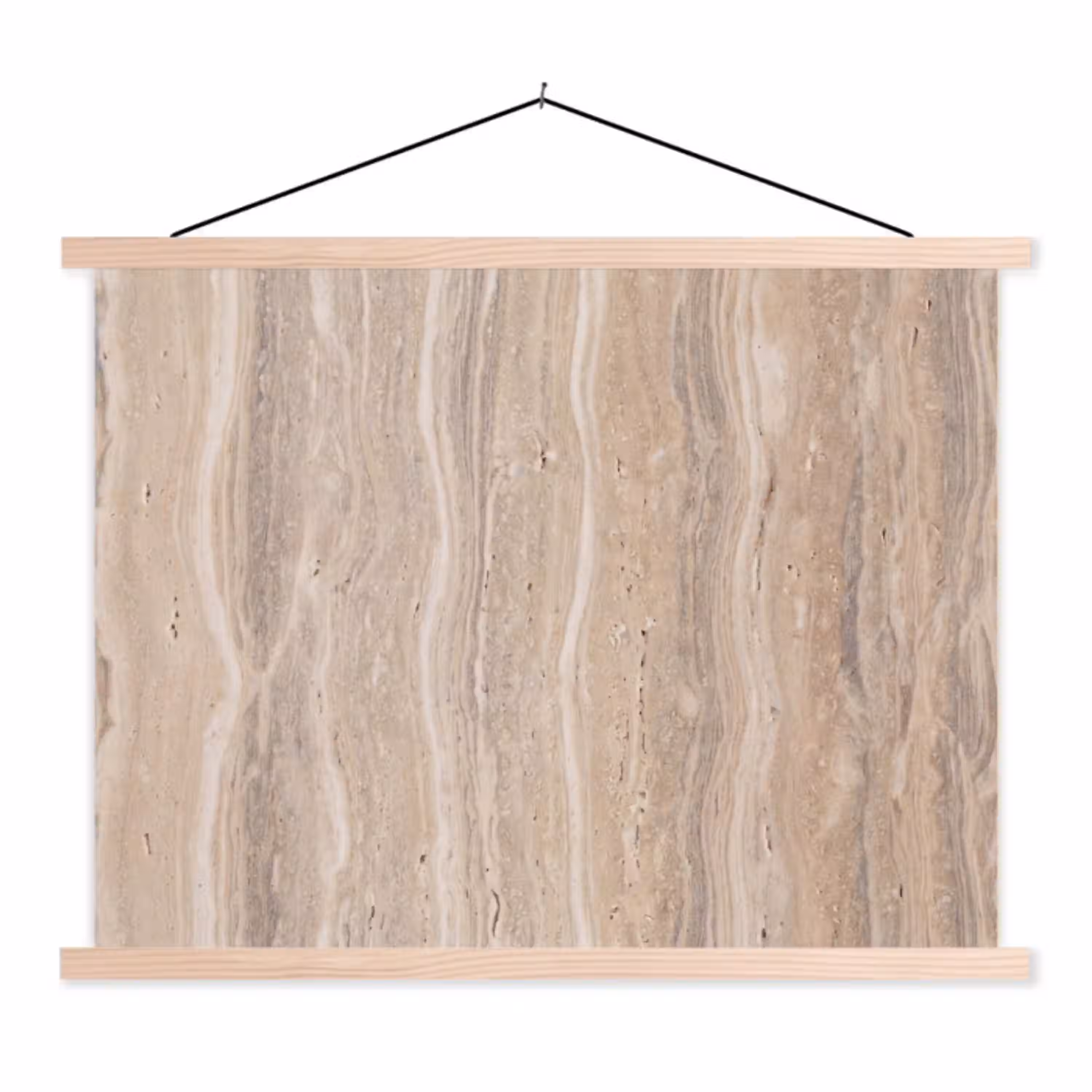 Steen - Patroon - Textuur - Natuurlijk - Beige textielposter latten blank klein -3d