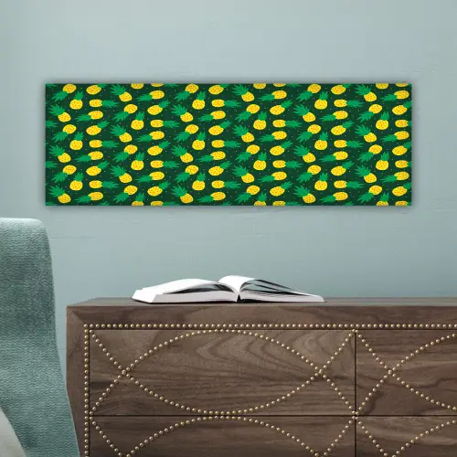 Donkergroen - Ananas - Bladeren canvas 2cm klein 828 -sfeer4