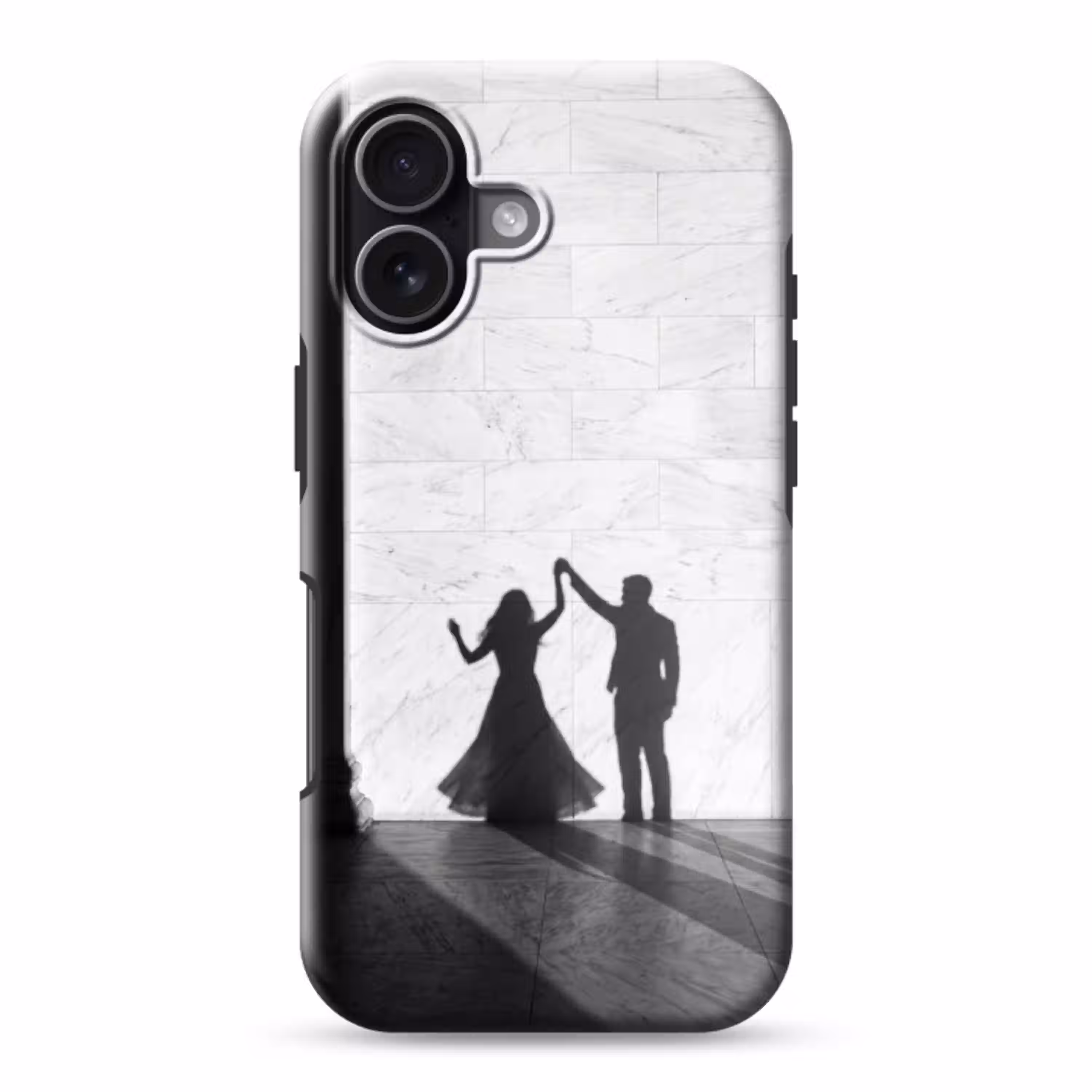 Mensen - Schaduw - Dans - Zwart-wit - Liefde Toughcase MagSafe Apple iPhone 17 klein -3d