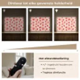 Aardbei - Patroon - Roze Light Box met batterij (Wandlamp) middel 907 -USP_dimbaarNL