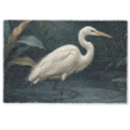 Reiger - Water - Natuur - Modern - Wit Deurmat klein -zkaufland3d