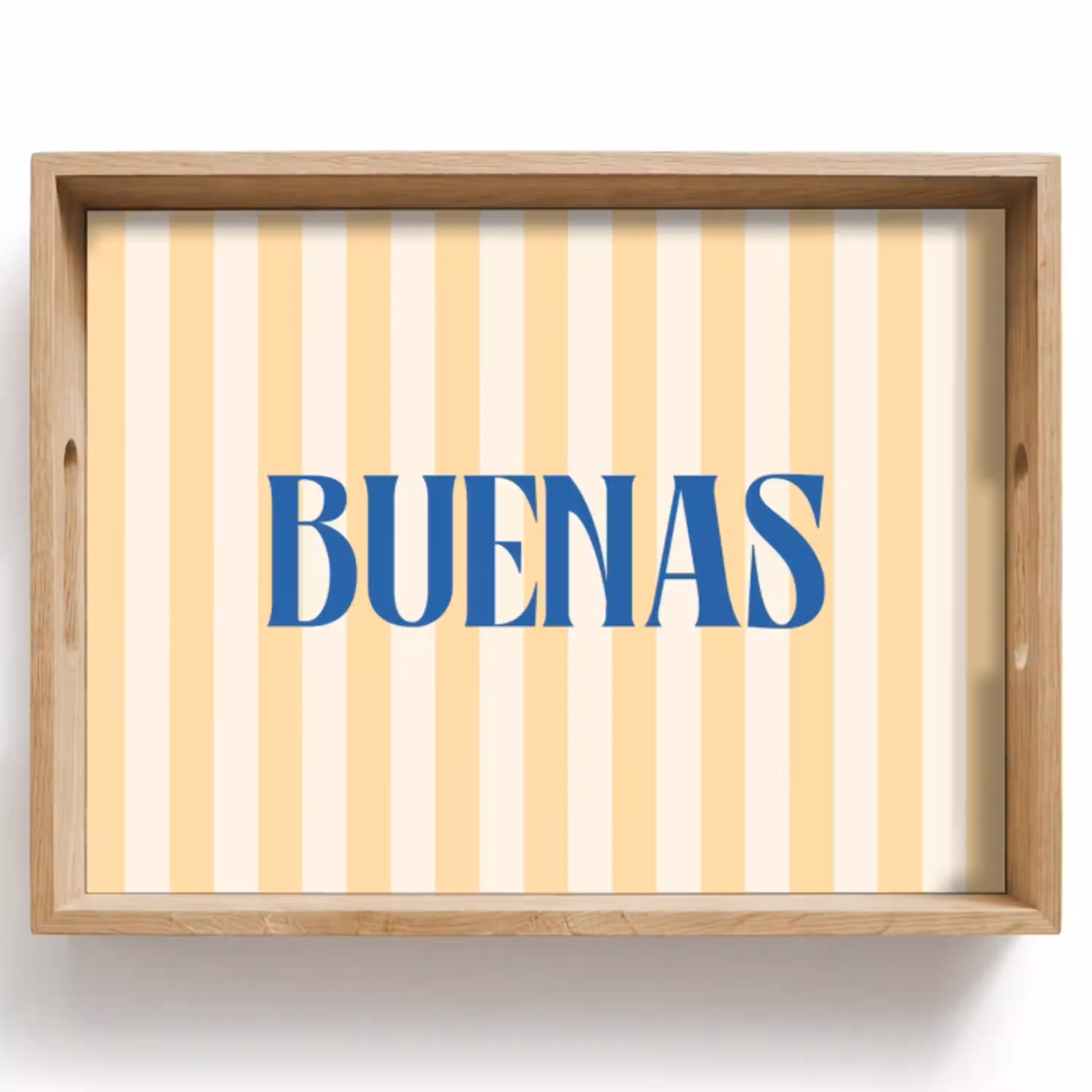 Blauw - Geel - Strepen - Buenas Dienblad Rechthoek middel -z3d_shopping