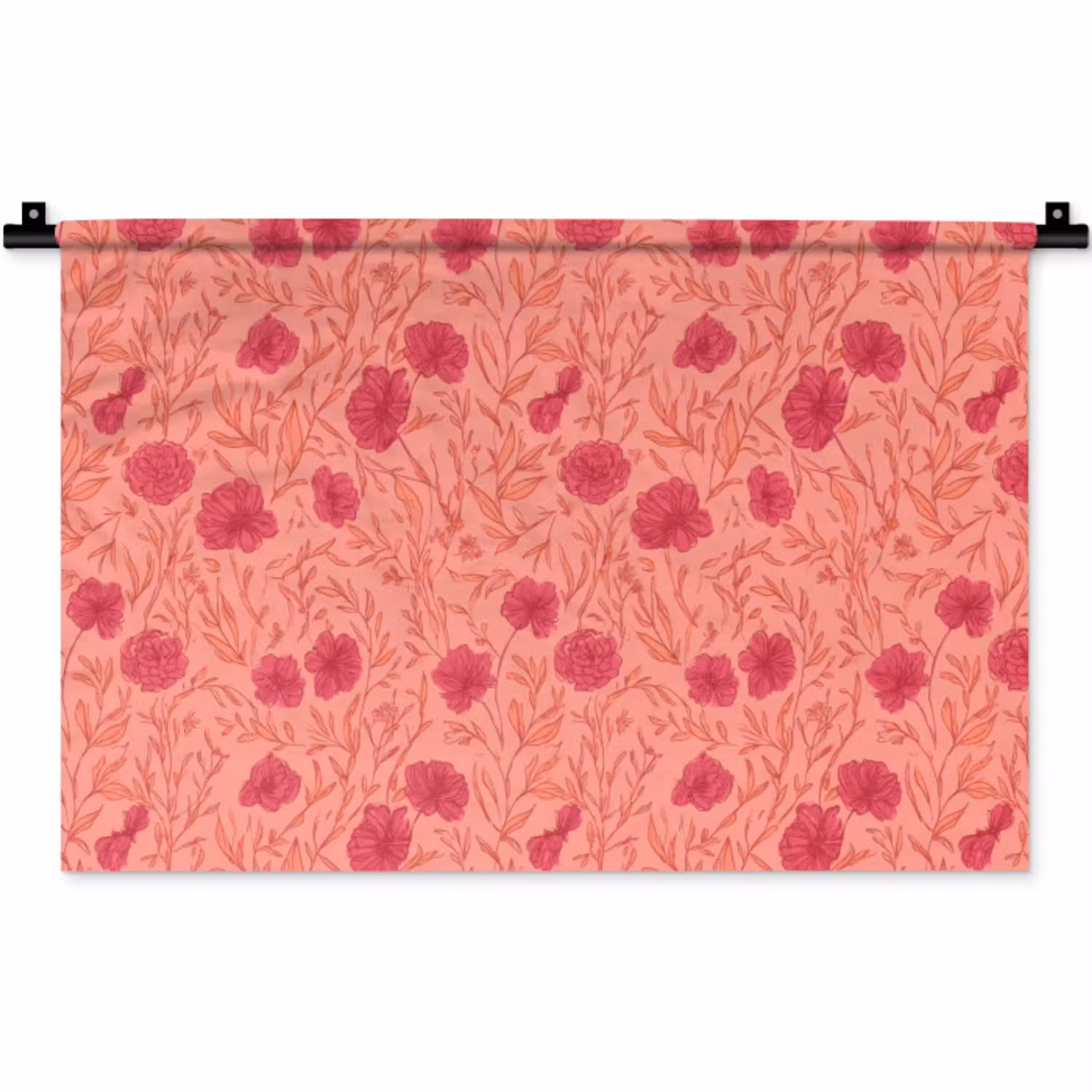 Weidebloemen - Romantisch - Roze Wandkleed katoen klein 269 -zz3d