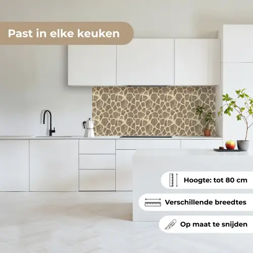Giraf - Patroon - Beige - Bruin keuken achterwand 2 middel 871 -sfeer4_NL