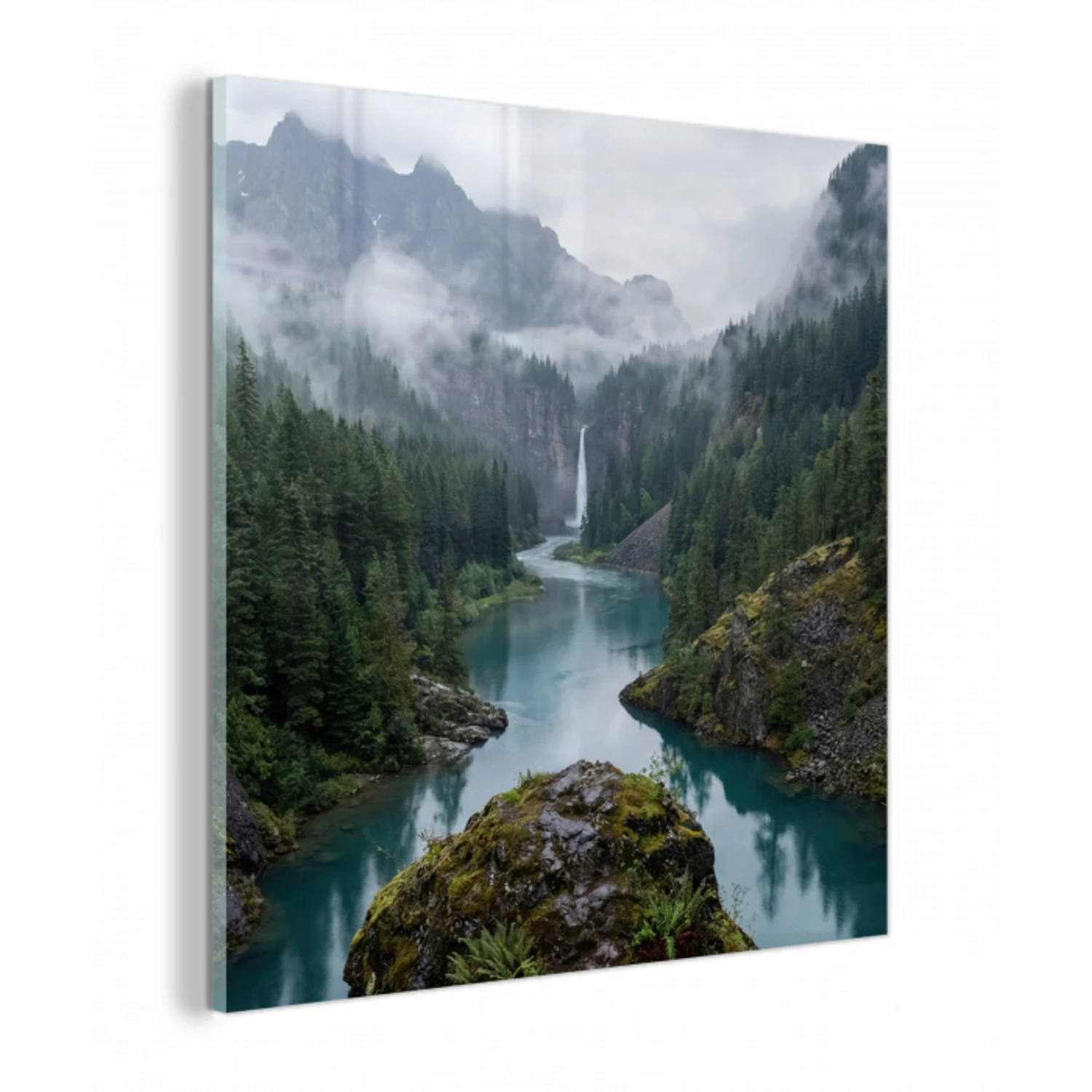 Waterval - Bomen - Bergen plexiglas 5mm klein -z3d