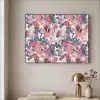 Tropisch - Zomer - Vlinder - Perzik Textielframe zwart klein 947 -sfeer2