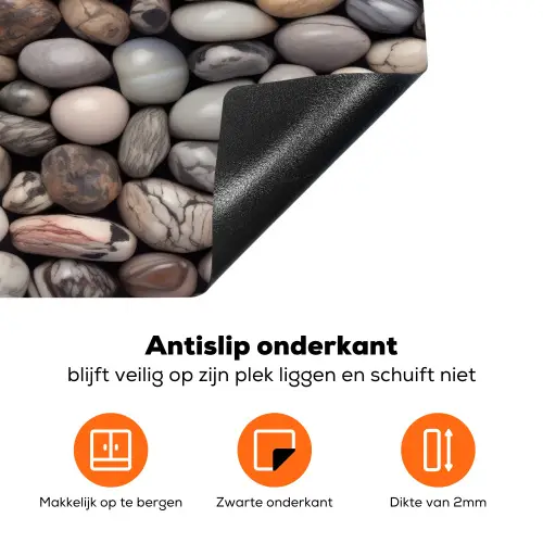 Marmer - Kleuren - Kiezels Inductie beschermer vinyl 3mm klein 276 -zzzzzzz-td-onderkant