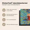 Mok - Koffie - Zigzag - Slagroom Inductie beschermer vinyl 3mm middel -sfeer2